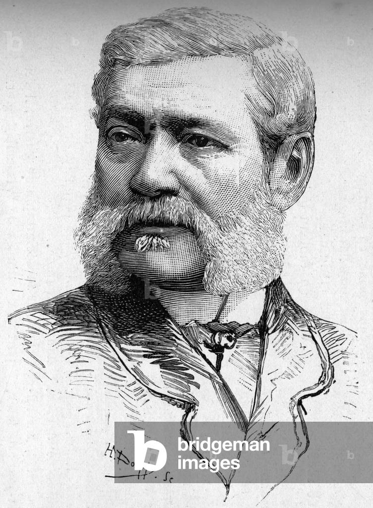 Portrait of the engraver on wood, Count Colonna Cesari (1825-1887).