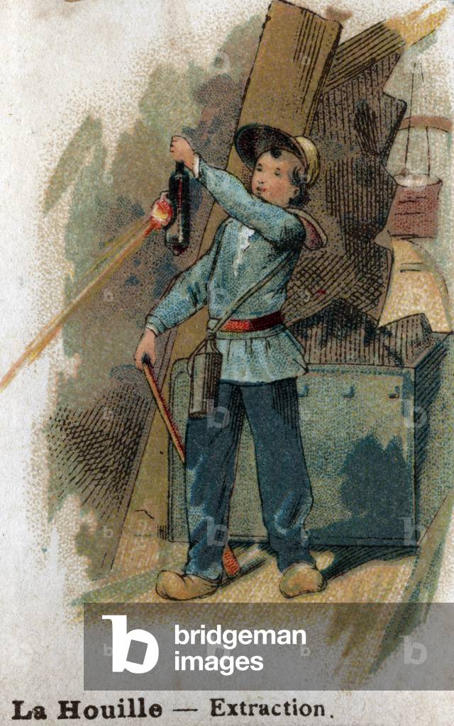 Coal, Extraction, beg of 20th century (chromo)