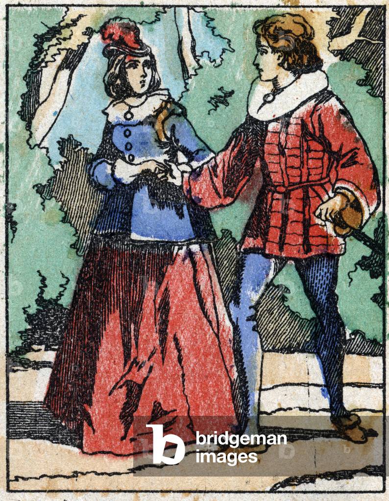 Illustration zu "Riquet a la houppe", Märchen von Charles Perrault, Ende 19. Jahrhundert (Druck)