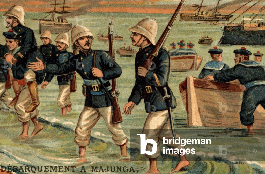 French troops landed in Majunga in Madagascar in 1895