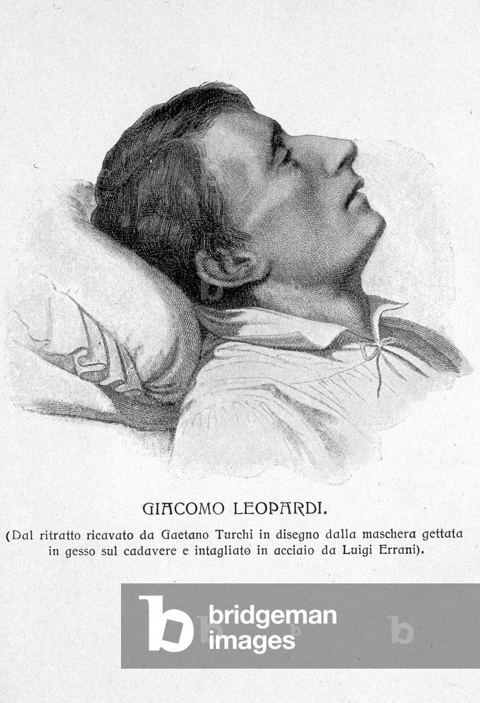 Portrait of Giacomo Leopardi on his deathbed