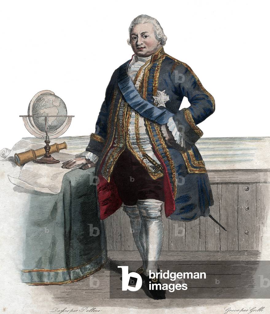 Portrait of Pierre Andre de Suffren de Saint Tropez, bailli de Suffren (1729-1788), French admiral.