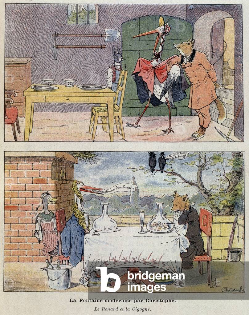 The Fountain modernised by Christophe - The fox and the stork. Cover 