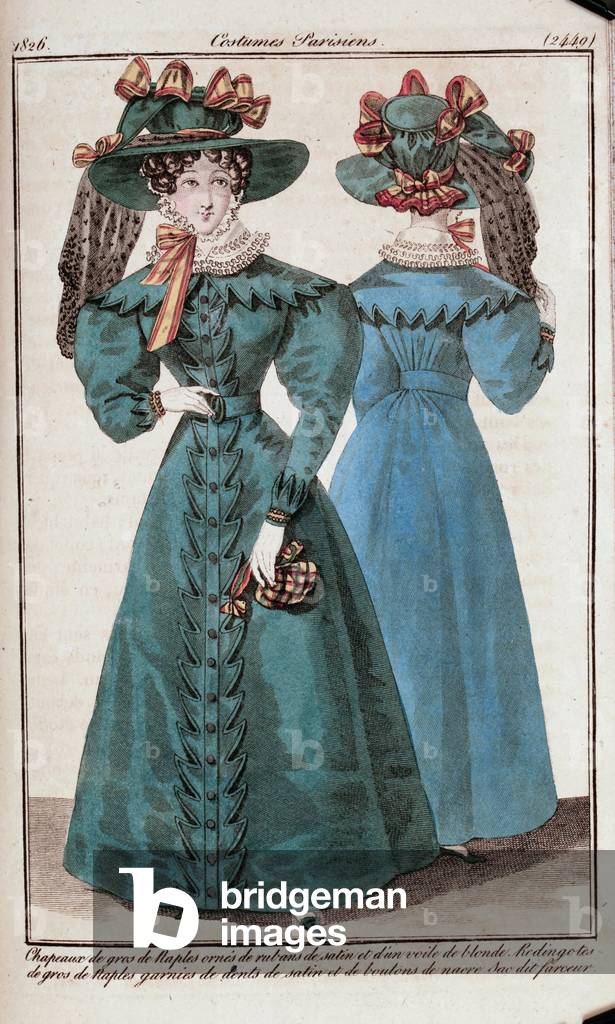 Fashion, France, 19th century - Women's Fashion - Ladies and Fashion Journal, Parisian Costumes, 1826 -