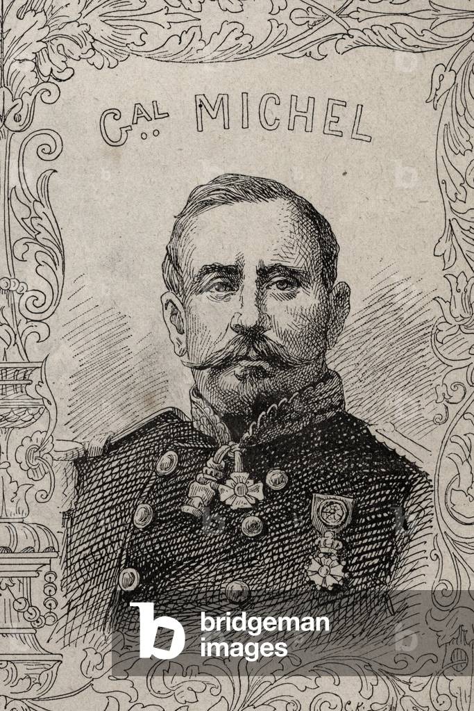 portrait of French general Victor Constant Michel , 1870-71 (engraving)