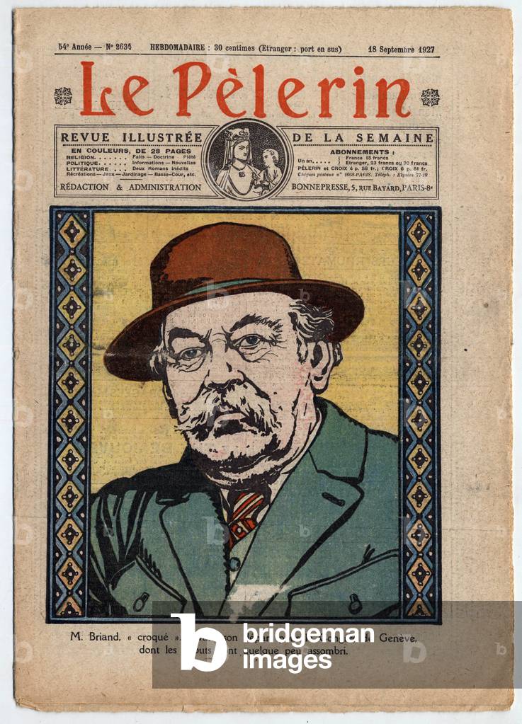 Mr. Aristide Briand, croque before his departure for the Geneva Congress, whose debut somewhat darkened him - cover of 