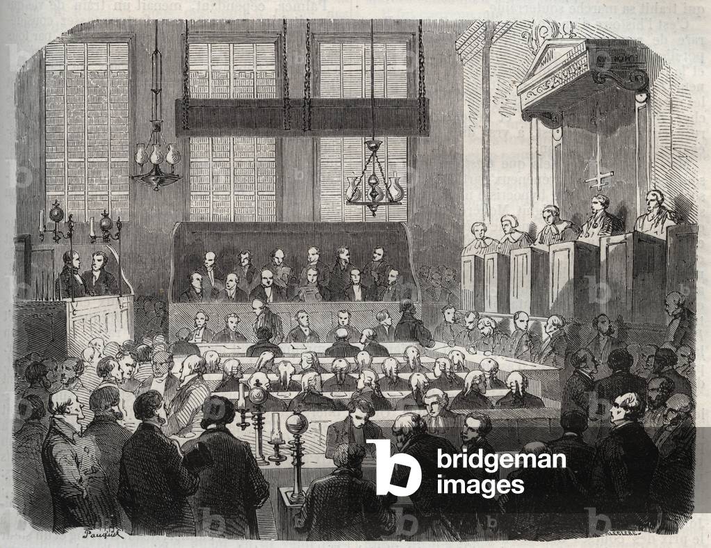 Trial of William Palmer, at the Central Criminal Court, May 1856, for poisoning John Parsons Cook, at Rugeley (engraving) - William Palmer before the Central Criminal Court in London in 1856 - Engraving in “Causes celebres de tous peuples” by Armand Fouquier (1817-18?) 1858-1867 - private collection
