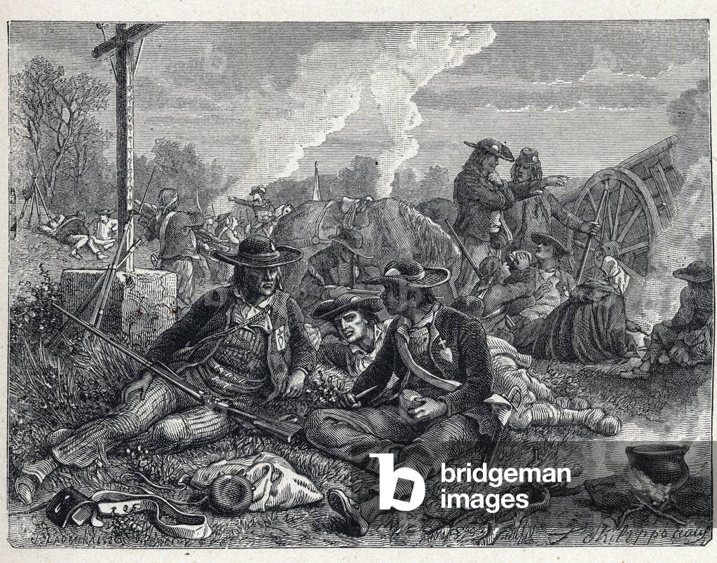 Vendee Wars (1793-1796): encampment of vendean insurges.