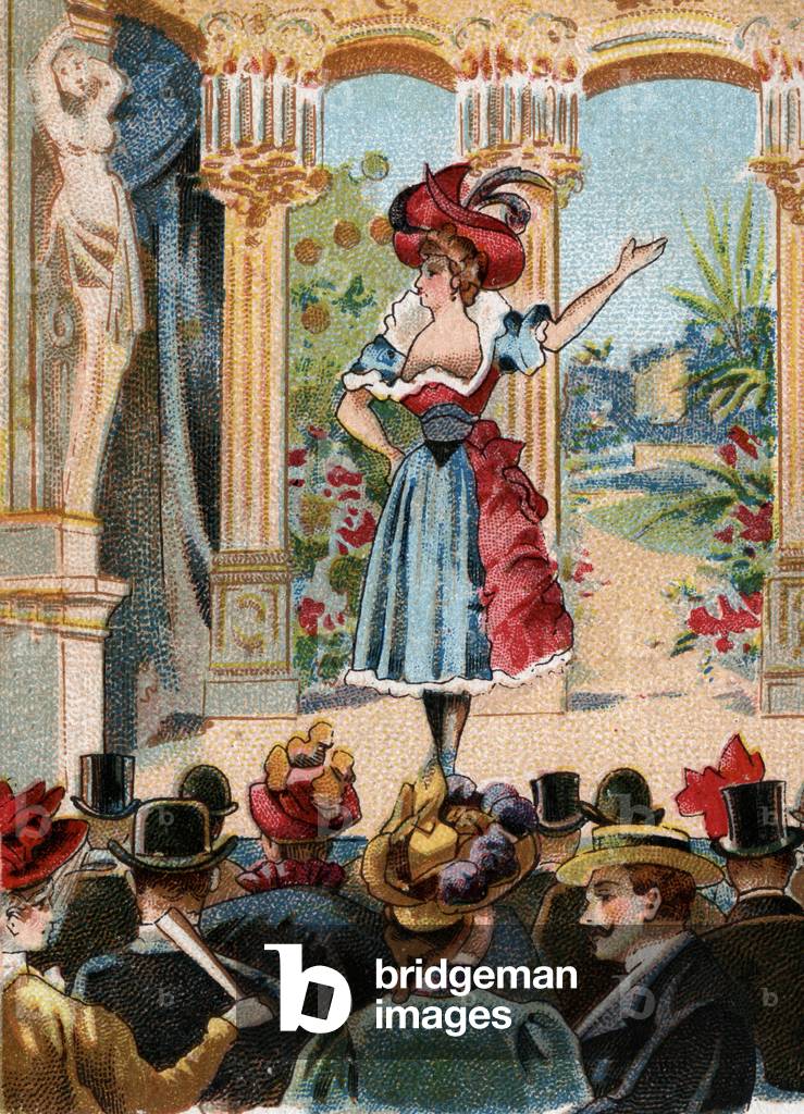 THE THEATRE A VROUVERS LES AGES: A summer café-concert at the Champs-Elysees in Paris.