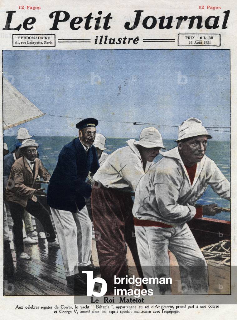 Re Giorgio V (George Frederic Ernest Albert, 1865-1936) ha preso parte alle regate di Cowes a bordo del suo ya