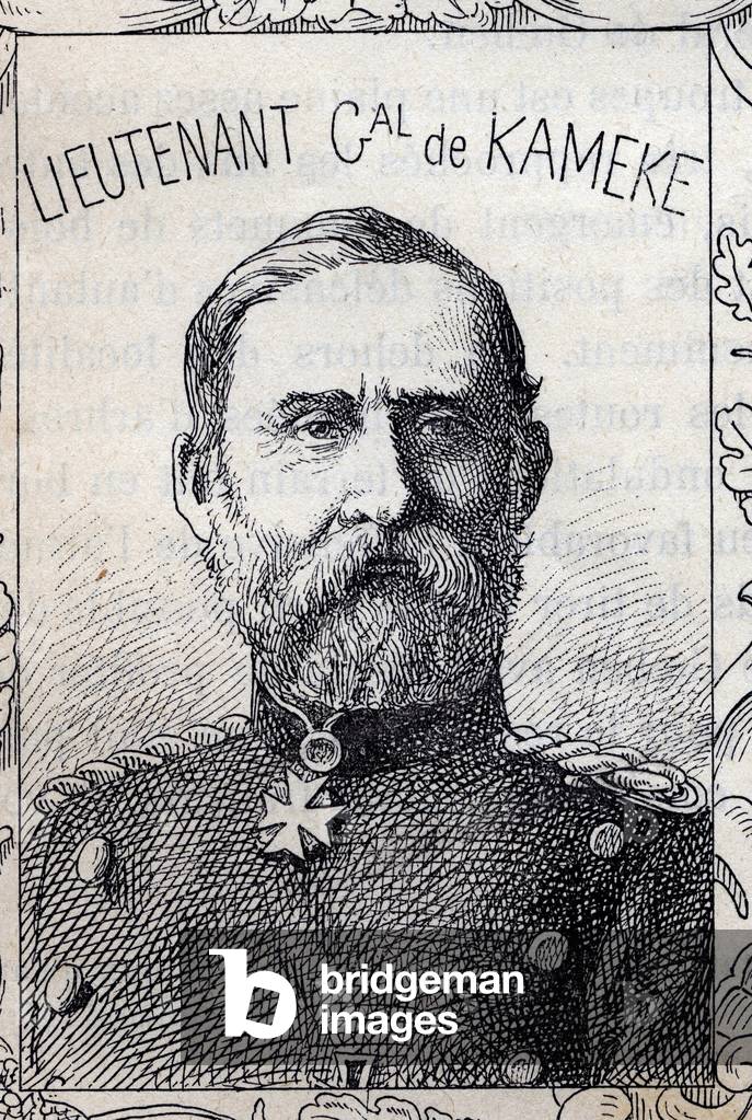 portrait of Prussian general Georg von Kameke - 1870-71 (engraving)