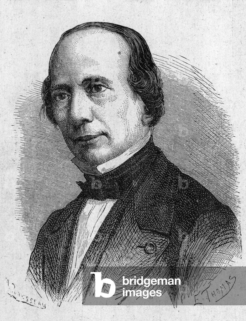 Portrait of J. Caselli, Italian physicist - in “” Album of Science; illustrious scientists; Great discoveries””” 1896.