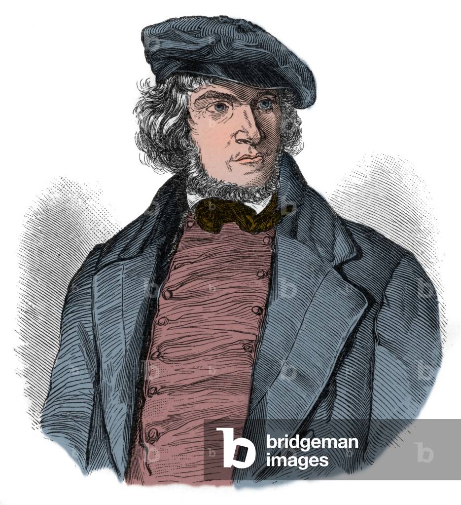 August Heinrich Hoffmann (Hoffmann von Fallersleben, 1798-1874), German professor and writer author of the German national anthem “Das Lied der Deutschen” (1841)