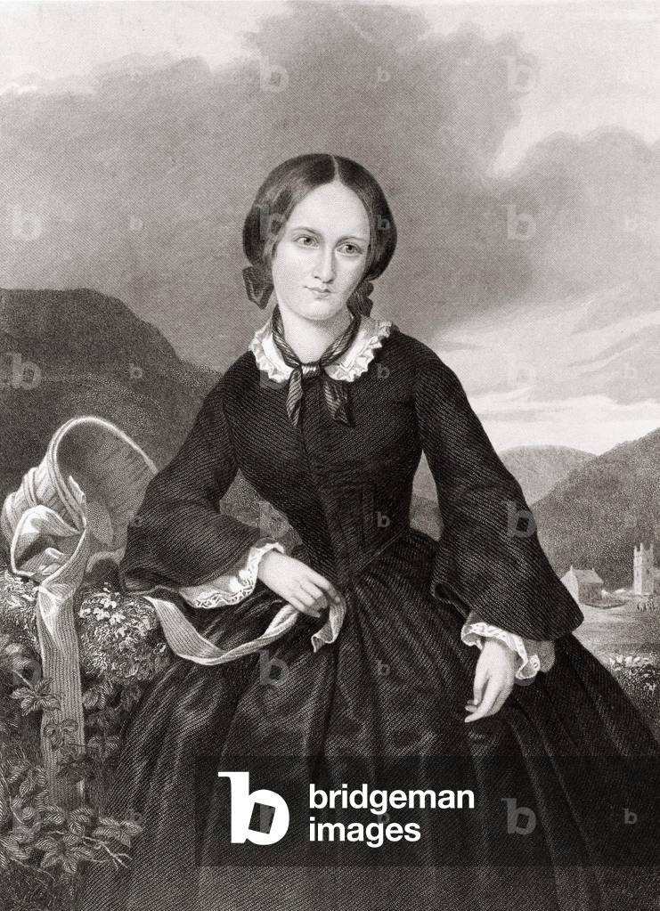 Portrait of Charlotte Bronte, 19th century (engraving)