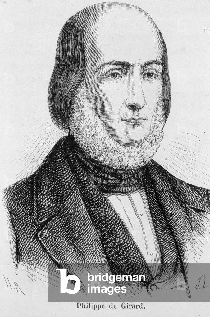 Portrait of Philippe de Girard, French inventor and industrialist (1775 - 1845)