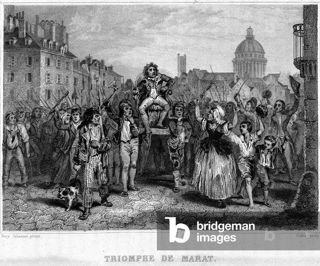 Triumph of Marat - in “” Revolution francaise”” by Thiers. 19th century