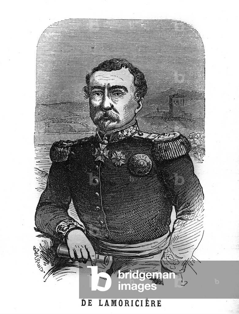 Portrait of Joseph Vantini, dit Youssouf (1808-1866), French general. Engraving in “Les Illustrations De L'armee Francaise de 1789 a 1880””, 1881. Private Collection