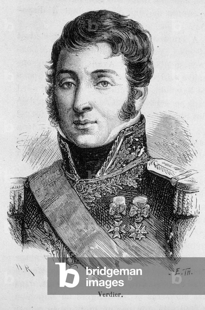 Portrait of Verdier - in “” L'Histoire de France”” by Henri Martin, 19th century.