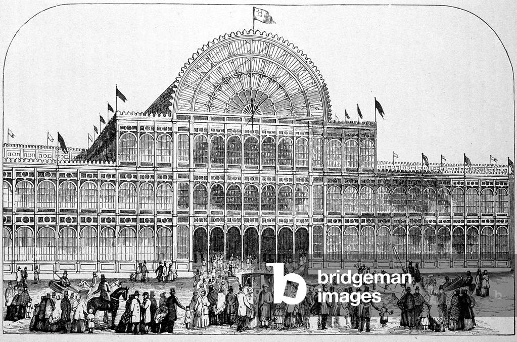 London International Exhibition 1851 (Crystal Palace at Hyde Park), 19th century engraving.