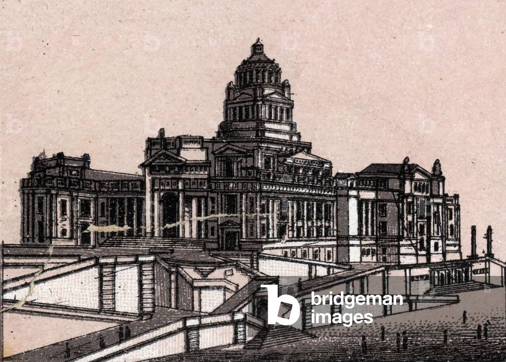 The courthouse in Brussels in Belgium in “The world illustrates 168 views”” Undated (late 19th century)