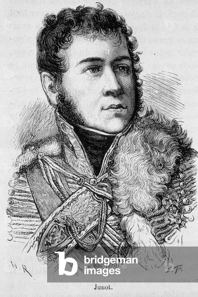 Portrait of Jean Andoche Junot (Jean-Andoche) (1771-1813), Duke of Abrantes, French General - in “” L'Histoire de France”” by Henri Martin, 19th century.