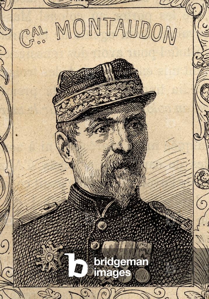 portrait of French general Jean-Baptiste Alexandre Montaudon - 1870-71 (engraving)