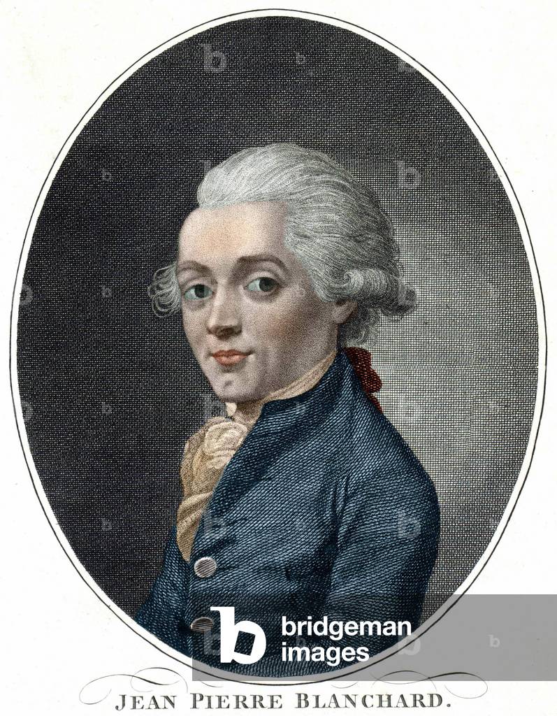 Portrait of Jean Pierre Blanchard (1709 - 1853), aeronautic french