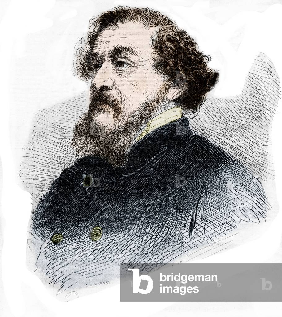 Portrait of Leon Gozlan French journalist and novelist (1803 - 1866).