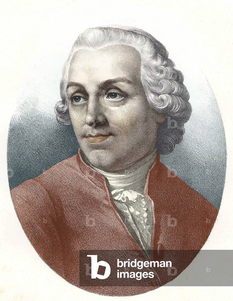 Portrait of the Abbe Etienne Bonnot de Condillac (1715 - 1780) French philosopher.