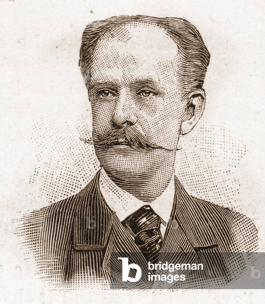 Members of the Academy Francaise in 1895: portrait of Paul Gabriel Othenin d'Haussonville (1843-1924), essayist, literary historian, politician and lawyer.