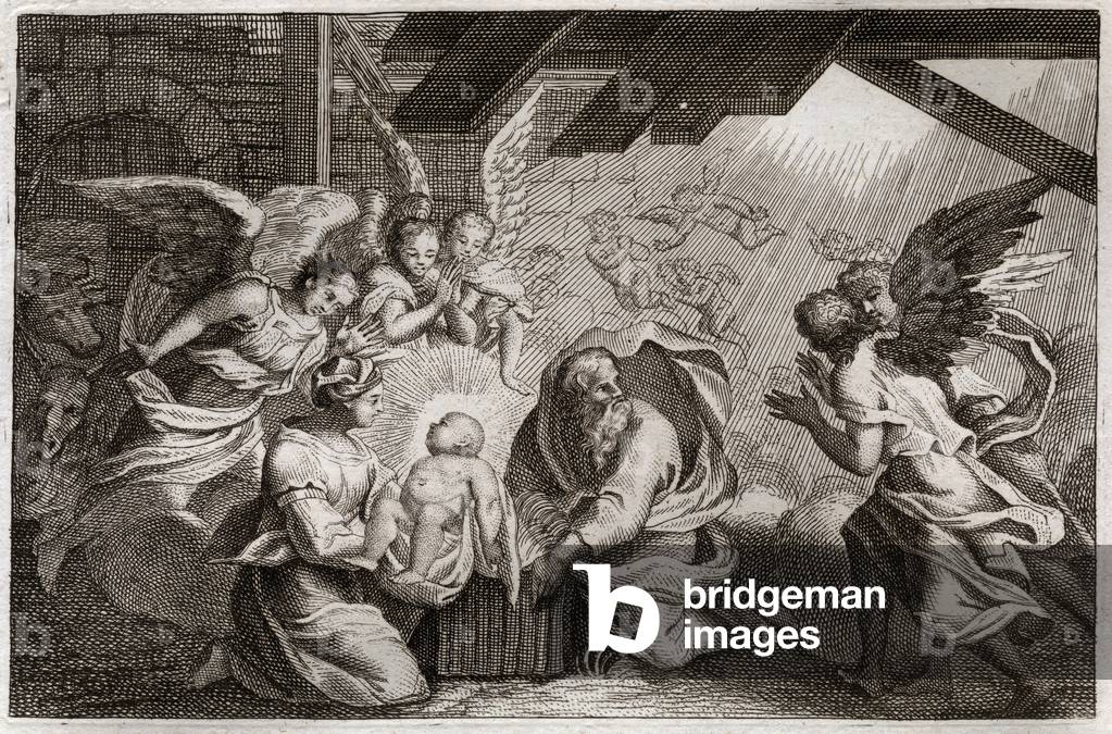 Illustration for the Royaumont Bible, 1811 (engraving)