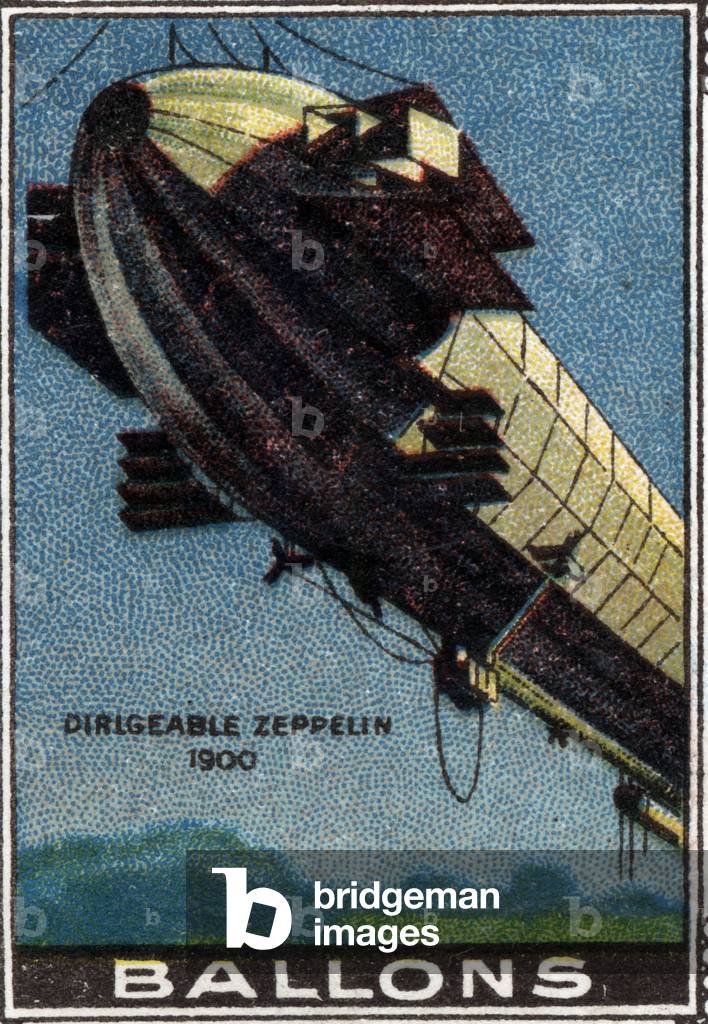 Zeppelin Airship Balloon, 1900.