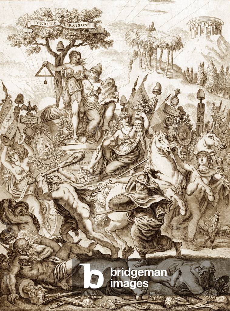 Convention Montagnarde - Allegorie des Triumphs der "Montagne" während der Französischen Revolution, (Kupferst