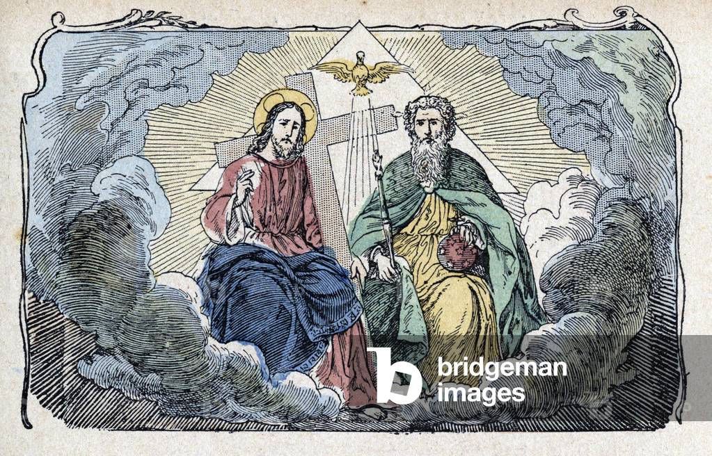 La sainte trinity, late 19th century (engraving)