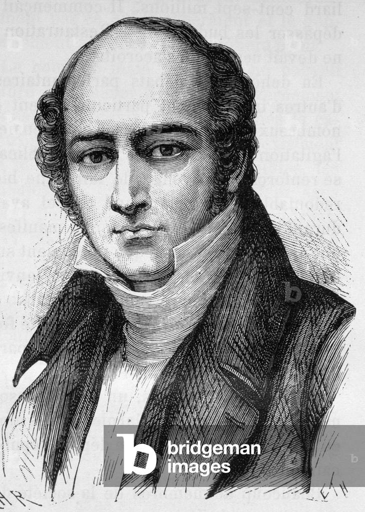 Portrait of Camille Hyacinthe Odilon Barrot (1791-1873), French politician - in “” L'Histoire de France”” by Henri Martin, 19th century.