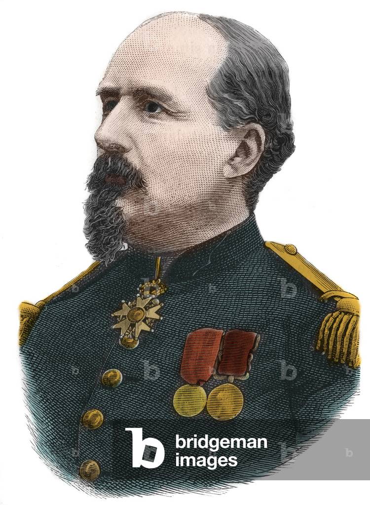 Portrait of Pierre Philippe Denfert-Rochereau, French colonel, c. 1870 (engraving)