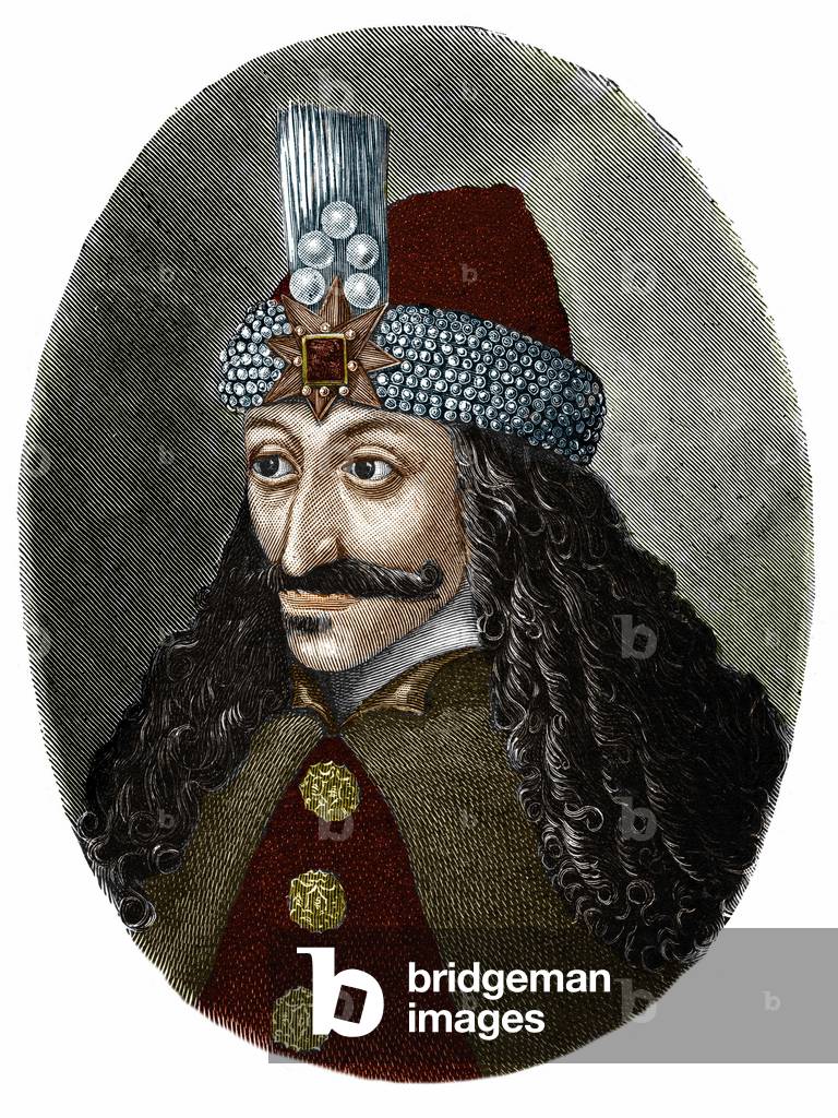 Portrait of Vlad Tepes III the impaler or Dracula (1431-1476) who inspired Bram Stoker the character of Dracula, a novel written in 1897.