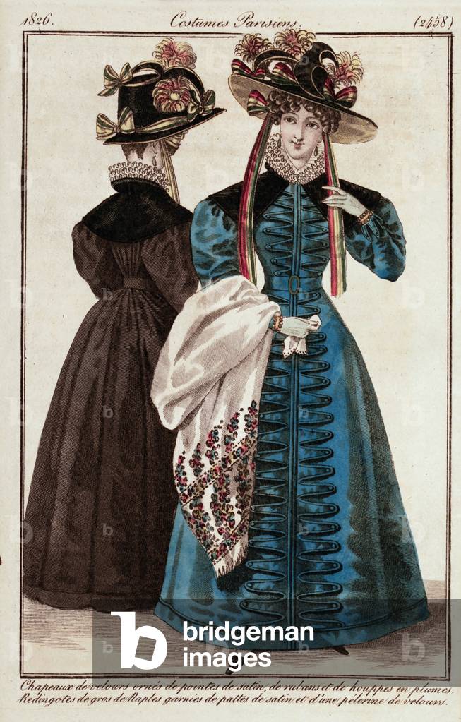 Fashion, France, 19th century - Women's Fashion - Ladies and Fashion Journal, Parisian Costumes, 1826 -