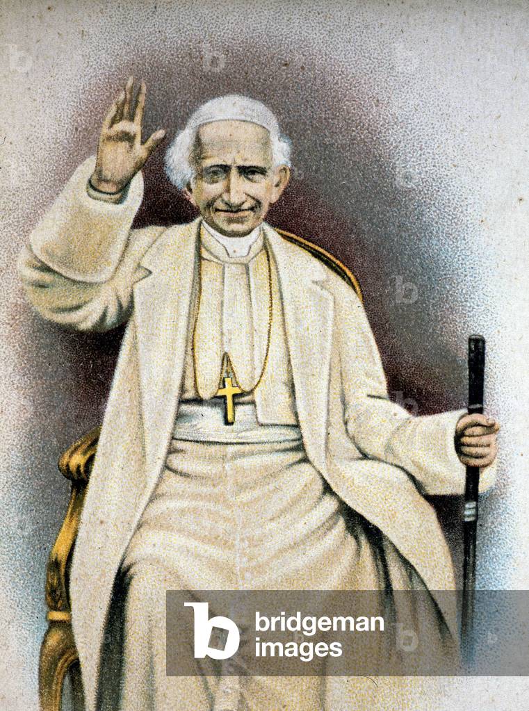 Portrait of Pope Leo XIII. Chromolithography.