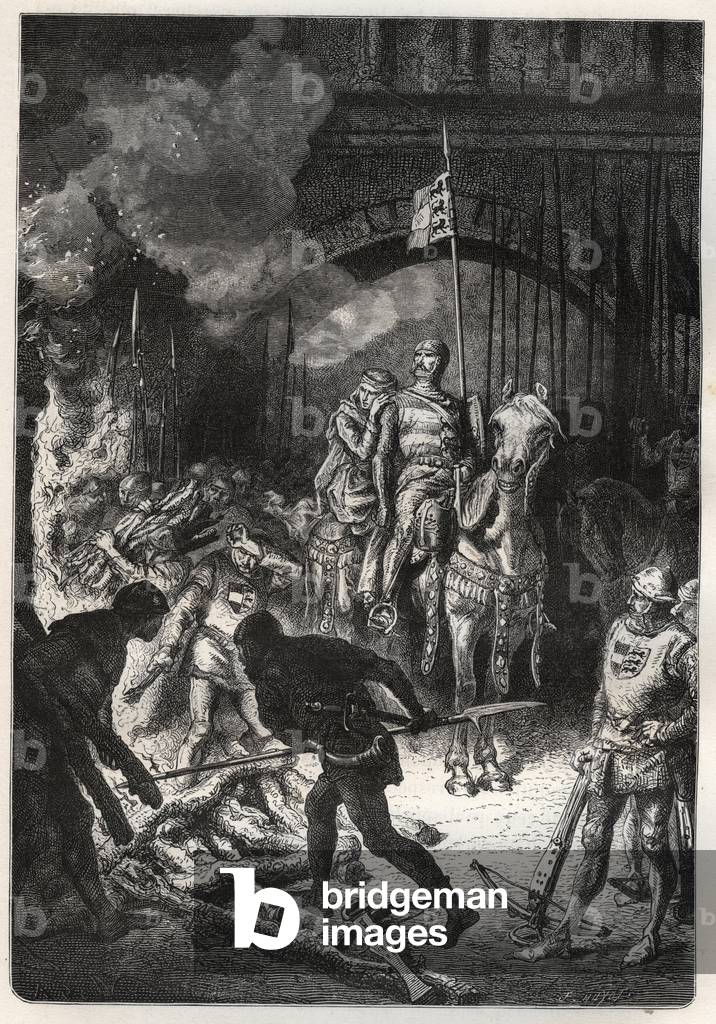 El-Cid (El Cid Campeador) (Rodrigo Diaz de Vivar) (1043-1099), spanischer Ritter, ordnet die Hinrichtung des C