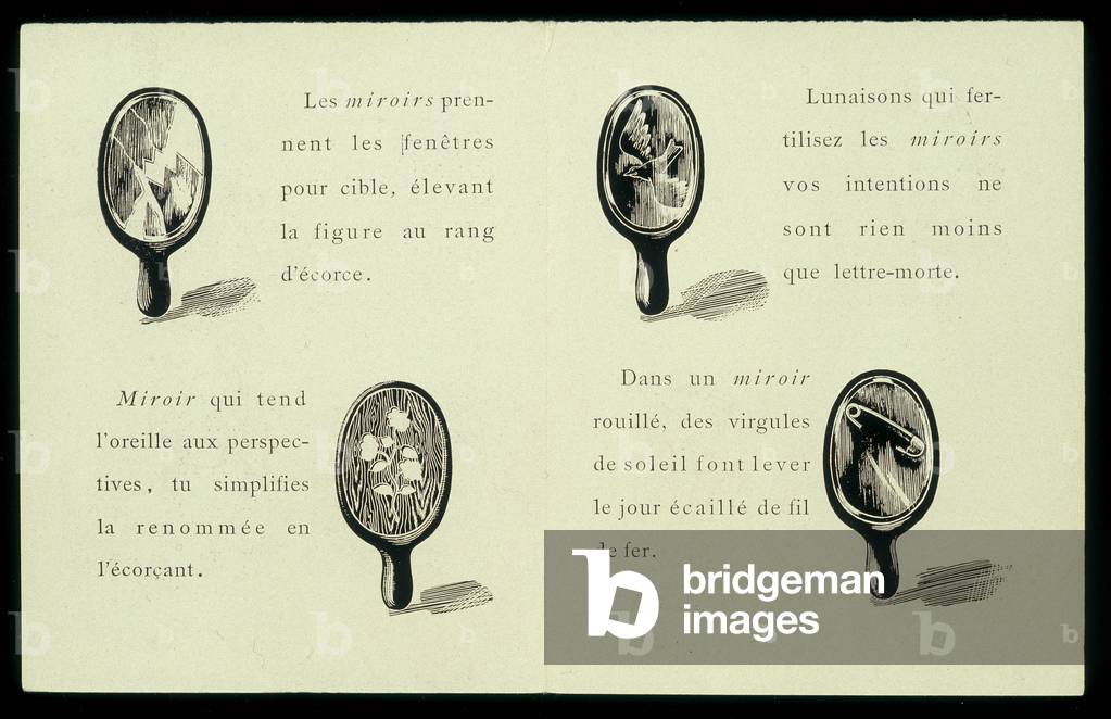 Representations of mirrors inside the book 