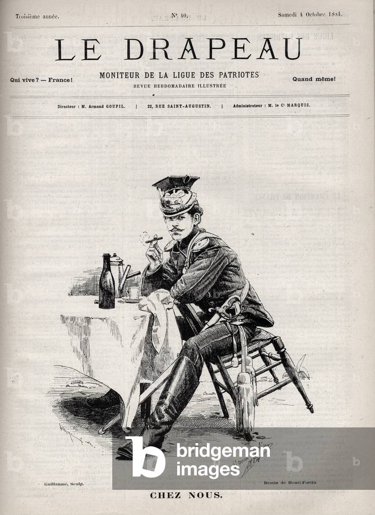 Chez Nus - cover of “The Flag - Monitor of the League of Patriotes” - October 4, 1884