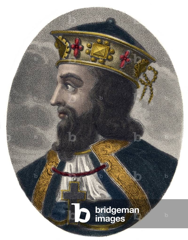 Portrait of Clovis King of the Franks, 466-511 (print)