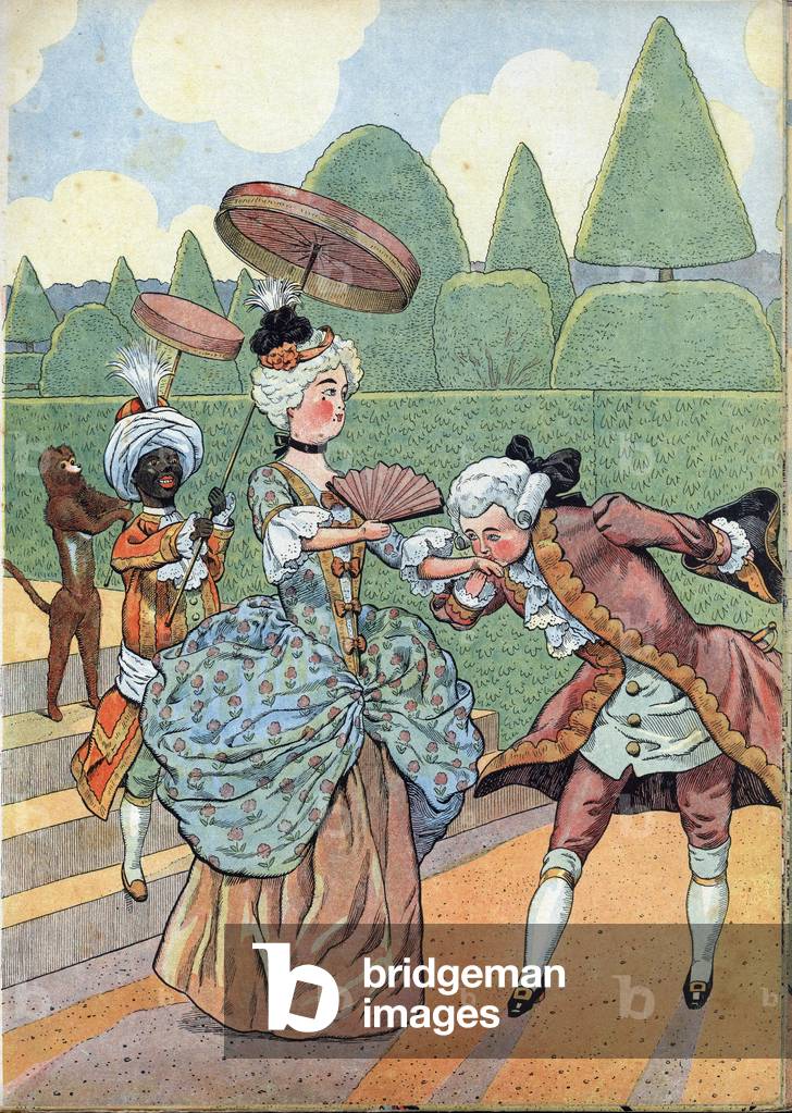Scena della storia della Francia nei giocattoli: Alla corte di Versailles sotto Luigi XV1908 (stampa)