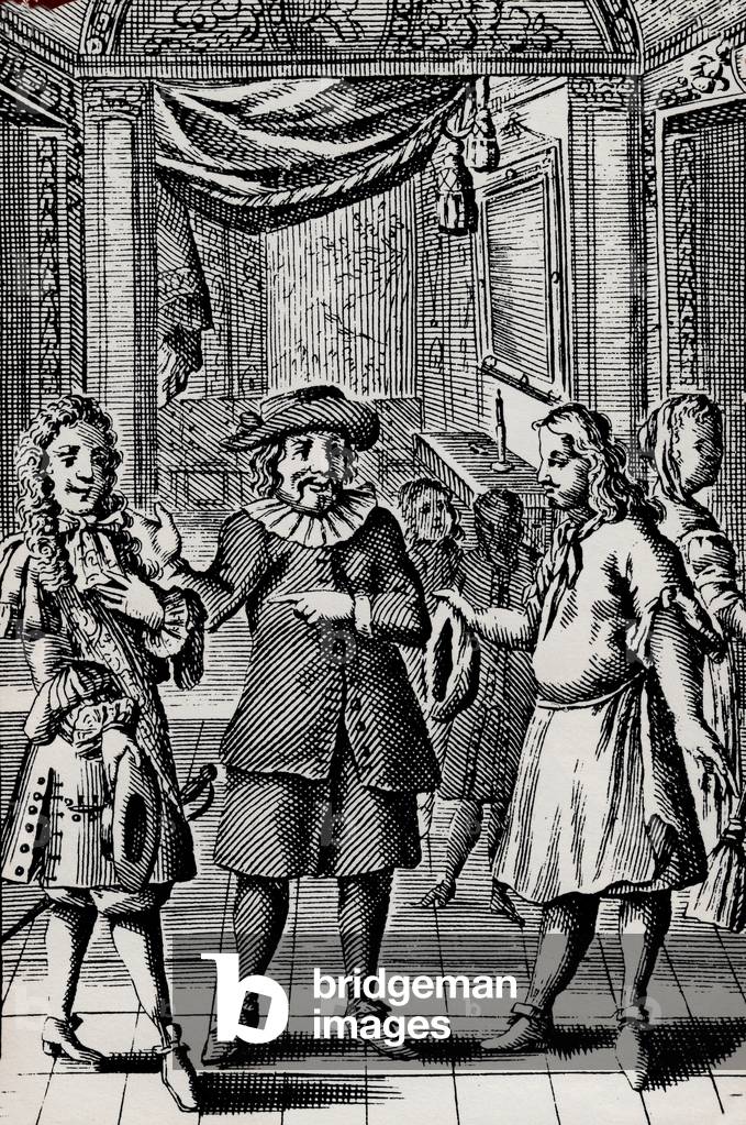 Immagine di Incisione "Miser" 1701 di French School, b/w