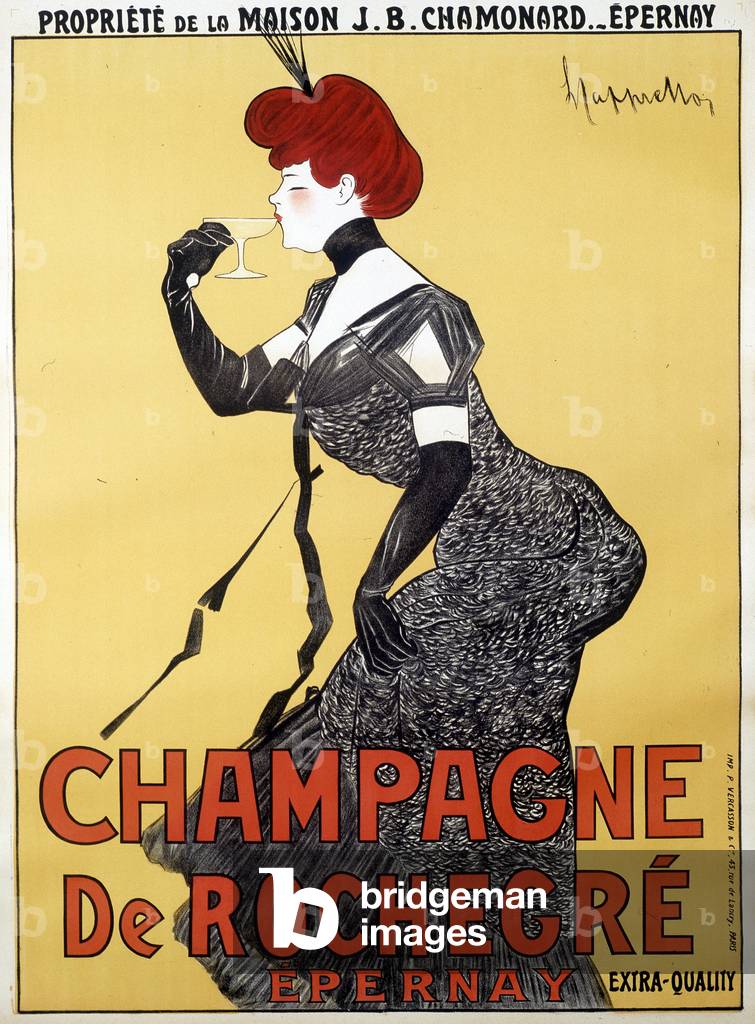 Advertising poster for Champagne de Rochegre, late 19th century (chromo)
