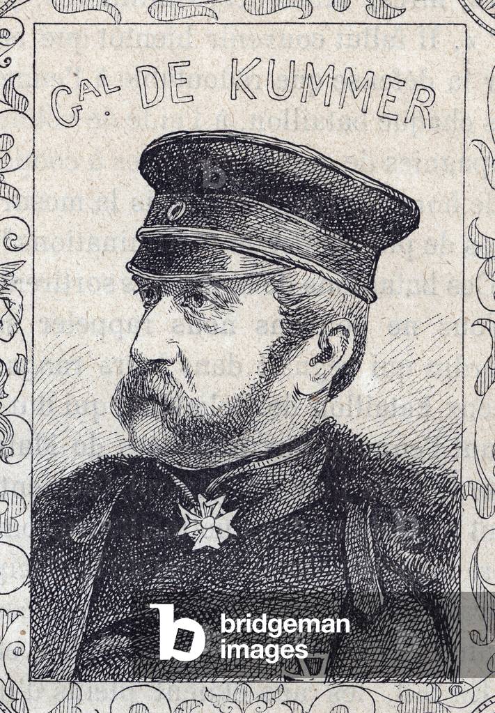 portrait of Prussian general Rudolf Ferdinand von - 1870-71 (engraving)