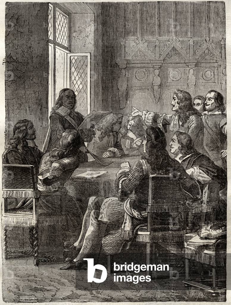 Treaty of Ryswick. Engraving of the 19th century