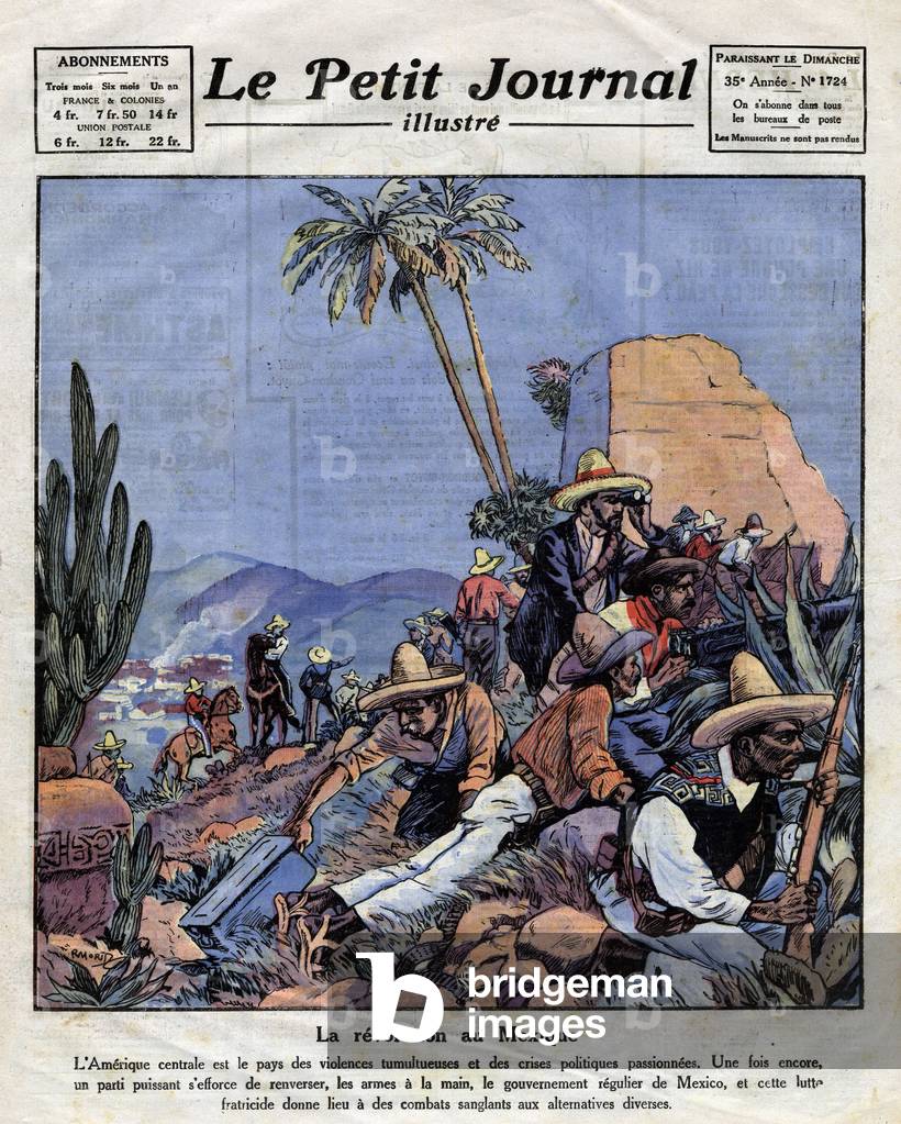 Revolt in Mexico against the government, 1924 (print)