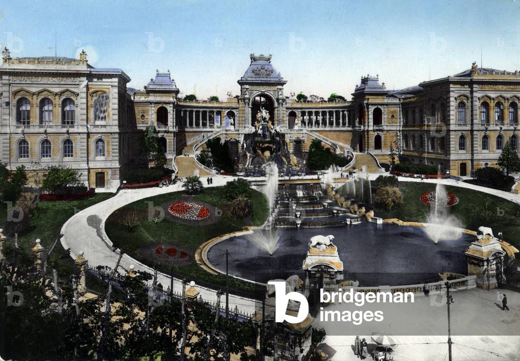View of the Palais de Longchamp in Marseille, France in 1960 (photo)